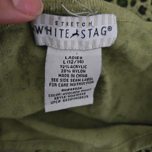 White Stag Vintage Y2K Leopard Print Knit Sweater top size large - Picture 6 of 11